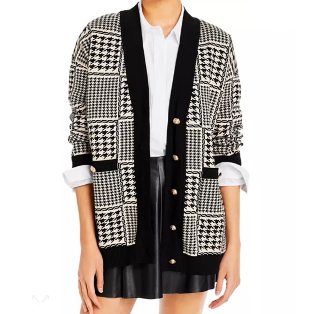 Sandro Gassin Houndstooth Cardigan size 2